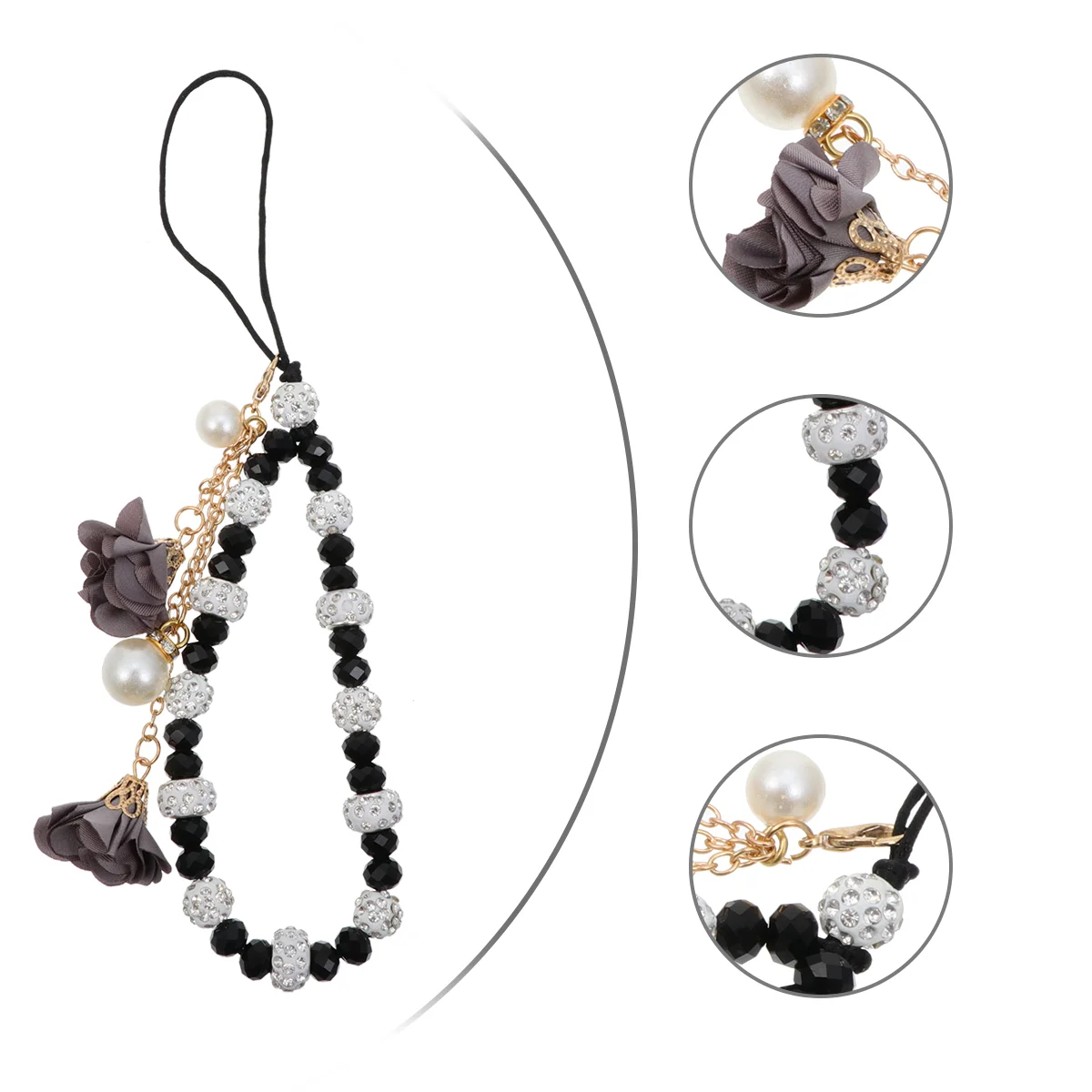 

Key Wristlet Crystal Strap Bangle Charms Cellphone Chain Lanyard Wallet Keys Mobile Straps Non-slip Bracelet