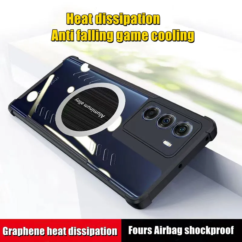 

Heat Dissipation Breathable Cooling Cases For Motorola Edge S30 X30 Cases Shockproof Armor Full Protection Soft TPU Clear Cover