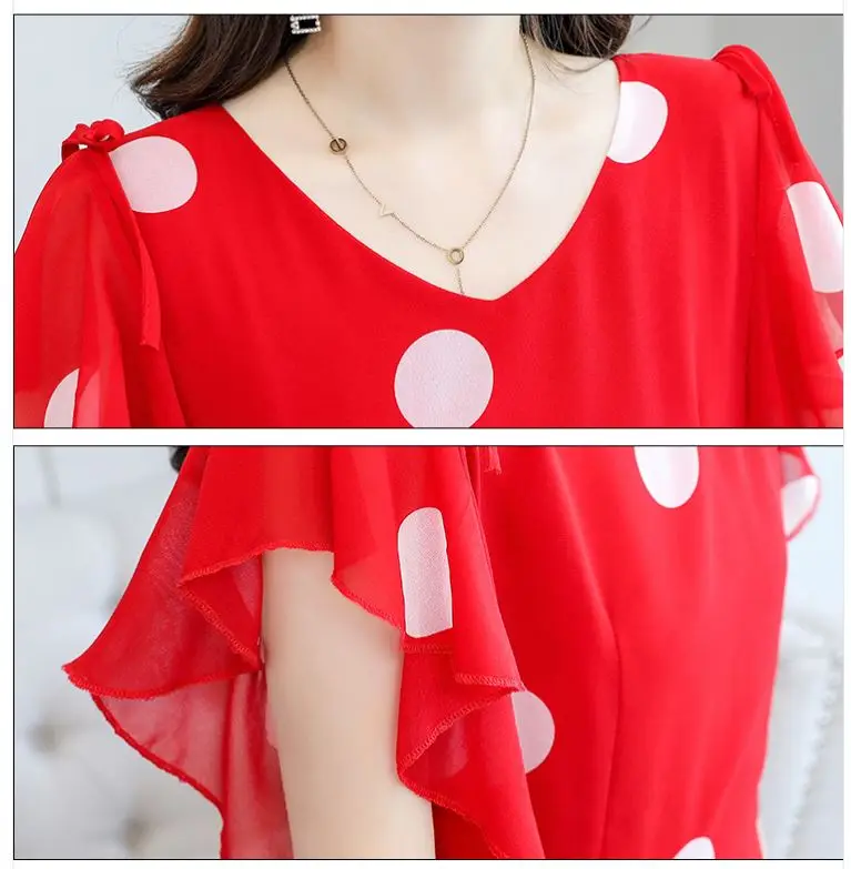 Женское шифоновое платье TingYiLi с цветочным принтом и V-образным вырезом