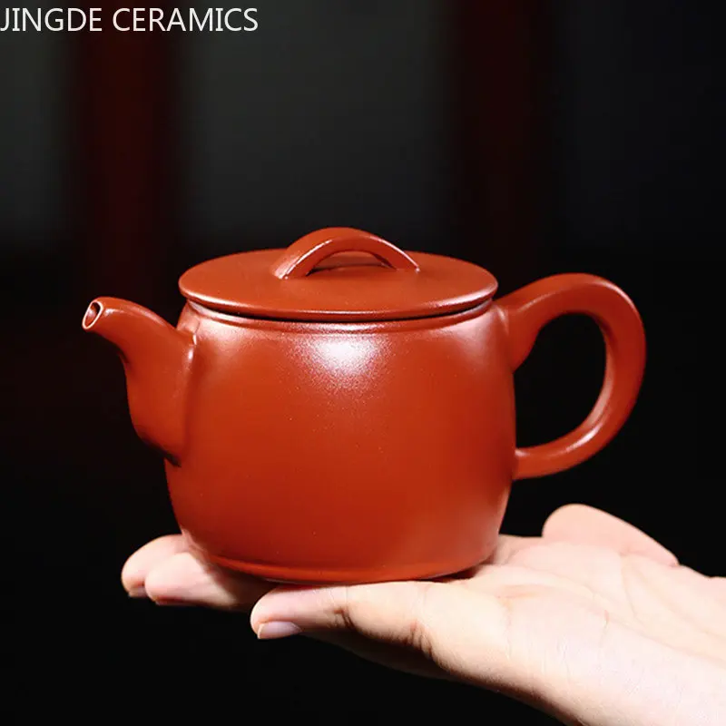 

Authentic Yixing Purple Clay Teapot Raw Ore Zhu Mud Handmade Kettle Home Ball Hole Filter Tea Maker Chinese Zisha Tea Set 180ml