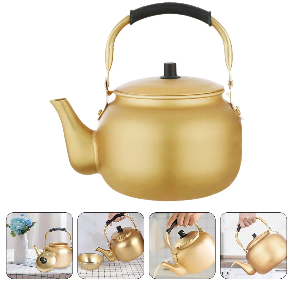 

Small Teapot Water Boiling Portable Boiler Rice Jug Kettle Boilers Aluminum Reusable Heating