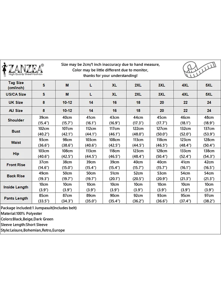 Комбинезон ZANZEA женский винтажный модный элегантный ромпер с воротником