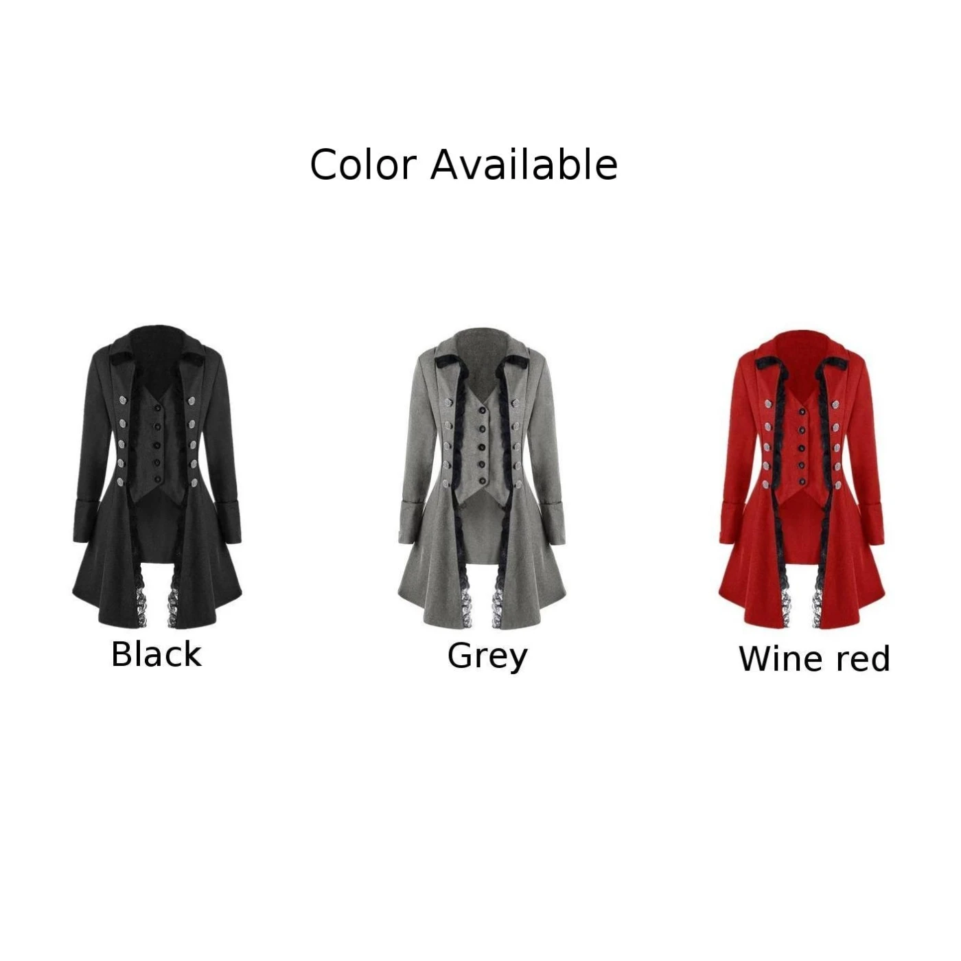 Женский готический пиджак на пуговицах