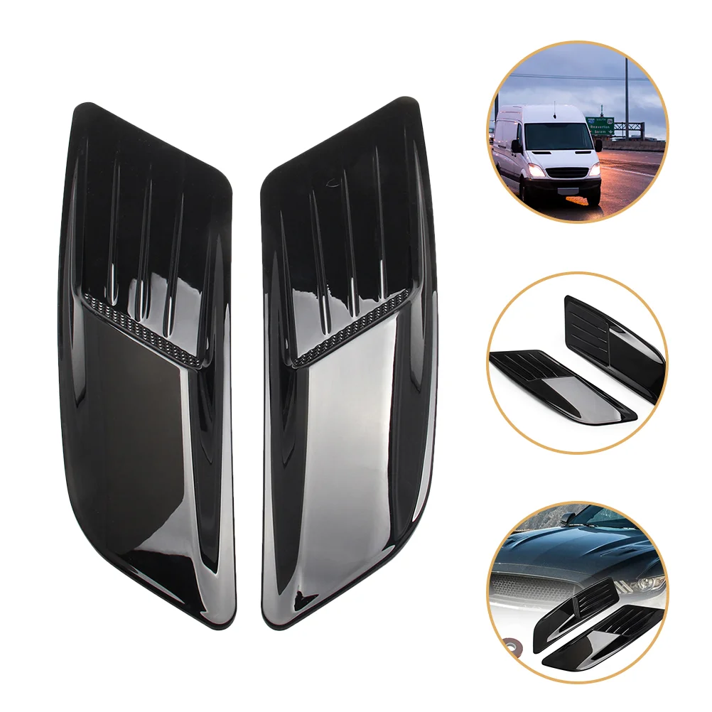 

1 Pair Stickers Decorative Intake Scoop Bonnet Air Vent Vehicle Vent Stickers Front Hood Vent Louvers