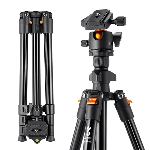 K&F Concept Portable Camera Tripod Trépied Vlog Flexible Vlog Tripod à 360 degrés Ball Head rapide pour le canon Nikon Sony DSLR