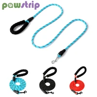 reflective nylon dog leash wear resistant anti bite pet go out leashes for dogs cat waiking dog rope with handle pet accessories