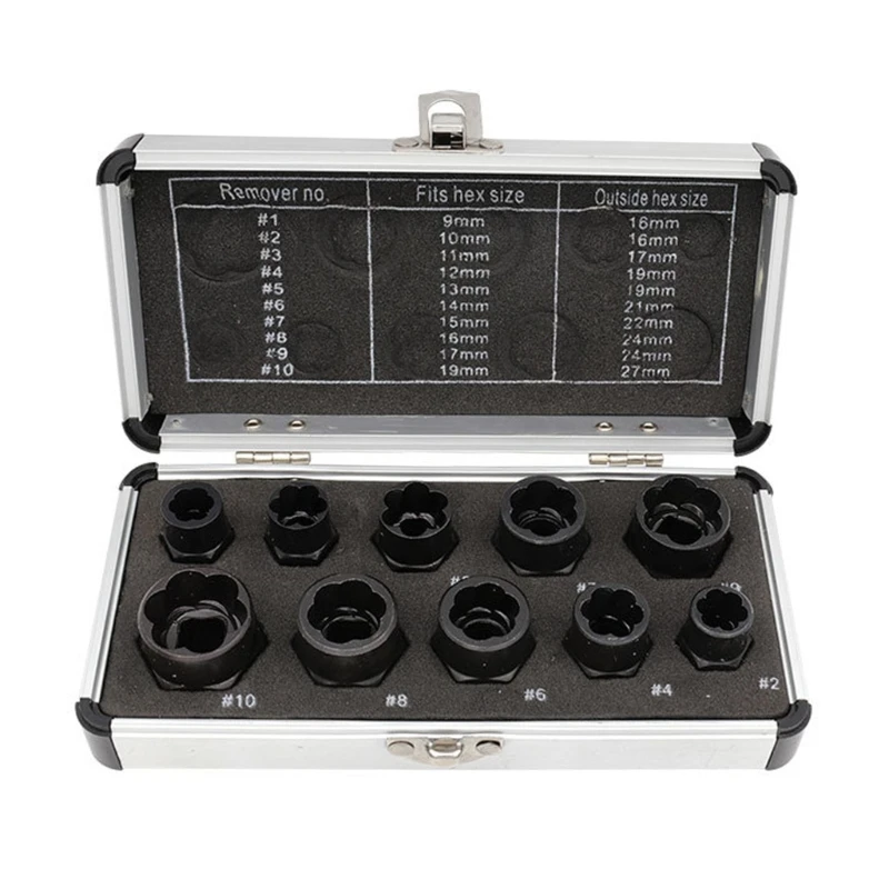 

Y1UD 10Pcs Impact Nut Remover Set Extractor Extractor Set Remove