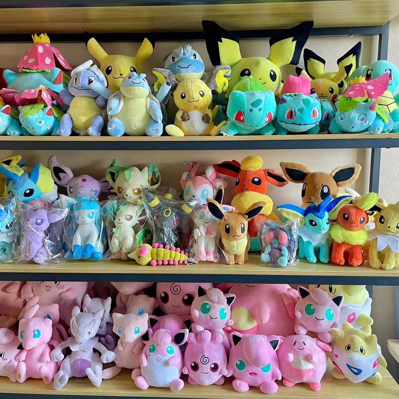 Pink Pokémon Cleffa Clefairy Pikachu Igglybuff Squirtle Plush Toys 20cm Cute Wigglytuff Chansey Blissey Vulpix Doll Xmas Gifts