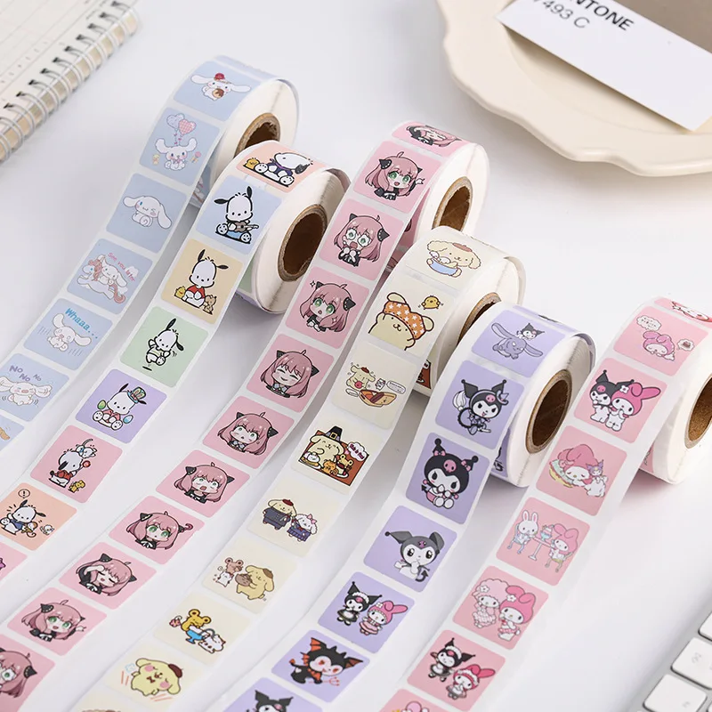 

NEW 500Pcs Sanrio Mymelody Kuromi Cinnamoroll Anime Cartoon Sticker Decoration Laptop Hand Account Stationery Kawaii Sticker