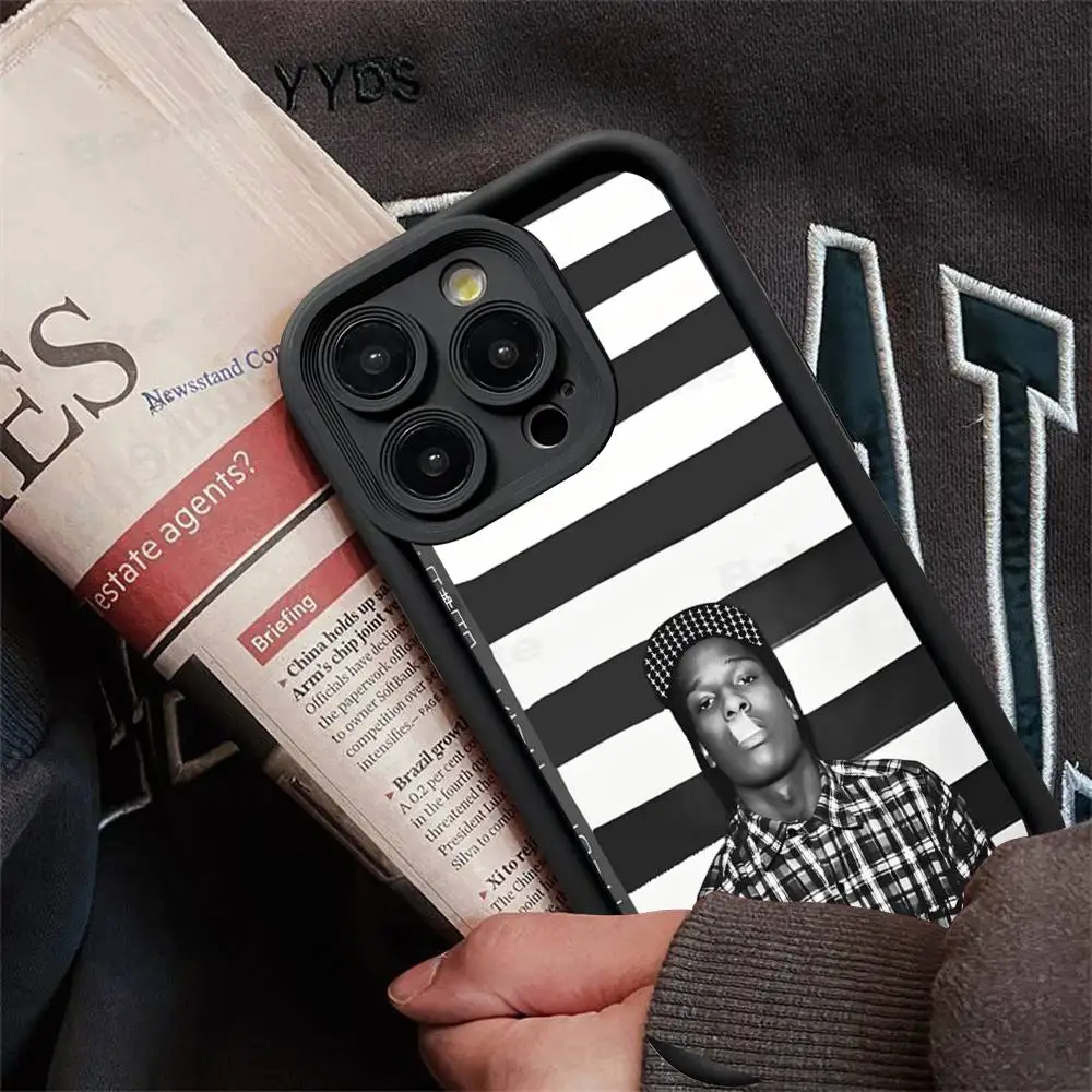 Фото Чехол для телефона с изображением рэпера A$AP Rocky в стиле хип-хоп для iPhone 17, 16, 15, 14, 13, 12, 11 Air Plus Pro Max, мягкая задняя крышка №4