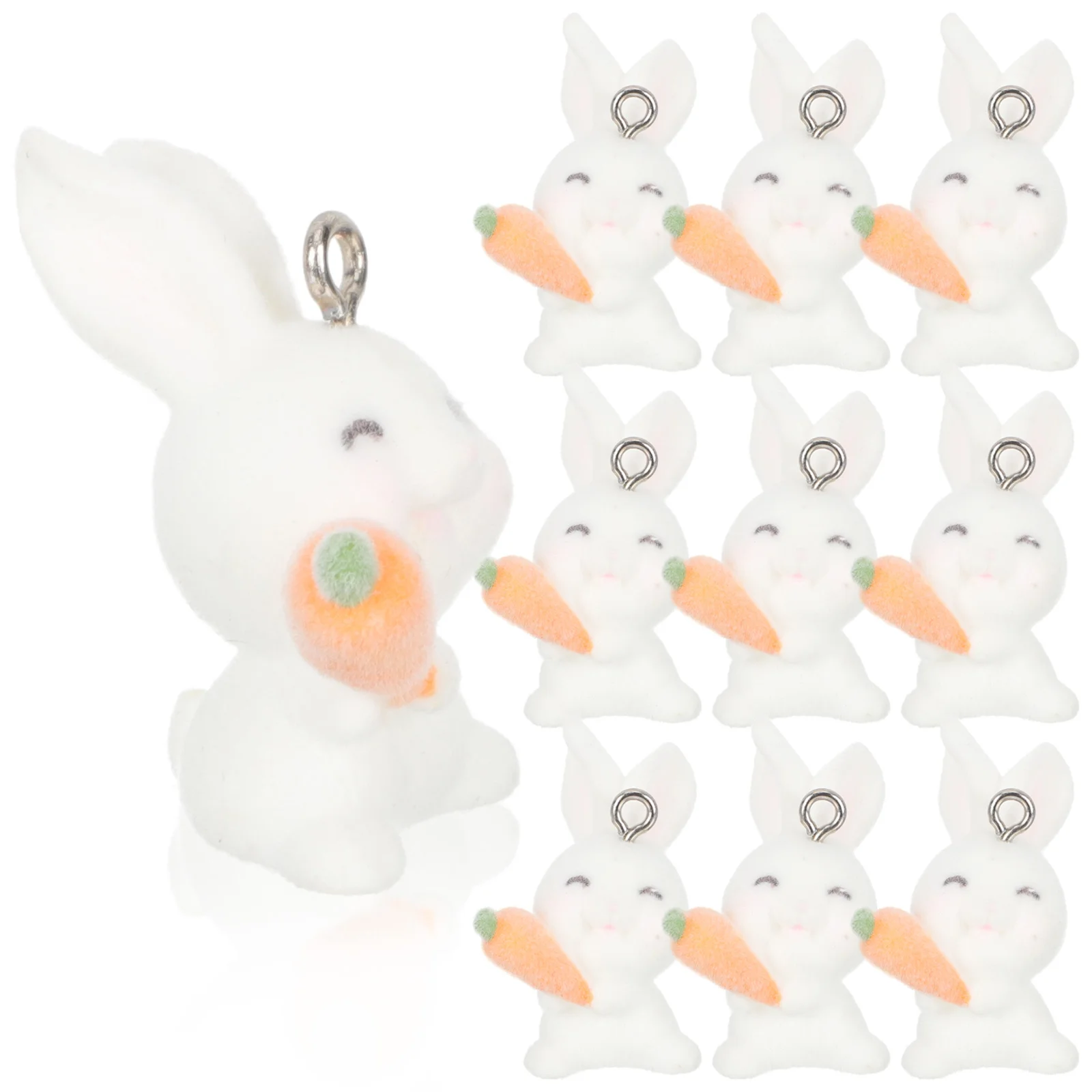 

Charms Bunny Jewelry Making Charm Rabbit Easter Statue Animal Pendant Accessories Crafting Finding Diy Shui Feng Item Scrapbook