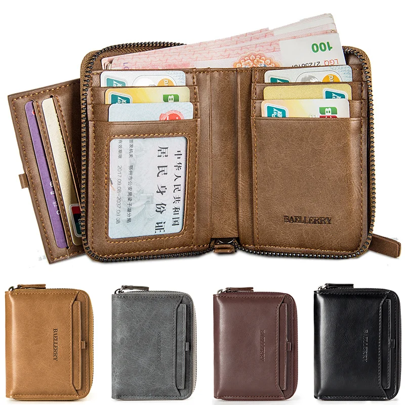 

Men Purses Long Zipper Large Capacity Genuine Leather Male Clutch Bags With Cellphone Holder High Quality Card Holder Wallet