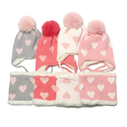 GEONYIEEK Детские шапки и шарфы 2 комплекта