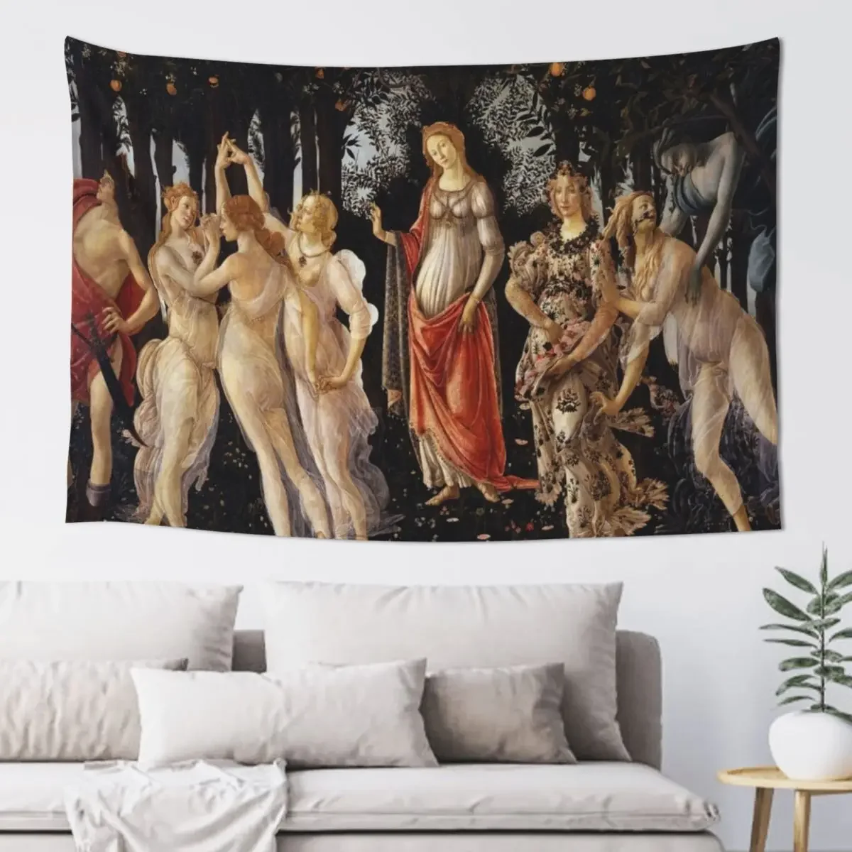 Фото Гобелен Sandro Boticelli's Primavera, уличное украшение, настенный декор, гобелен №1