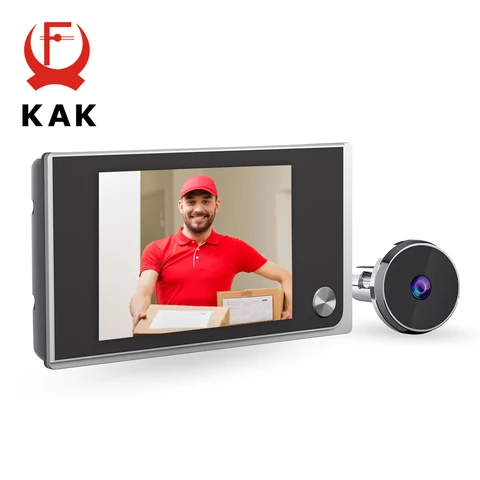 KAK 3,5 "цифровой дверной глазок, камера, электронный дверной глазок, звонок, 120-градусный широкоугольный HD-экран, оборудование для домашней системы безопасности