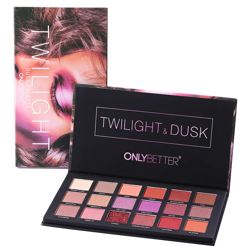 Профессиональная палитра теней для век 18 цветов матовые мерцающие блестящие