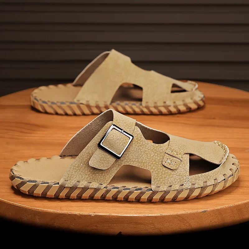 Летние мужские тапочки повседневные пляжные сандалии уличная обувь шлепанцы