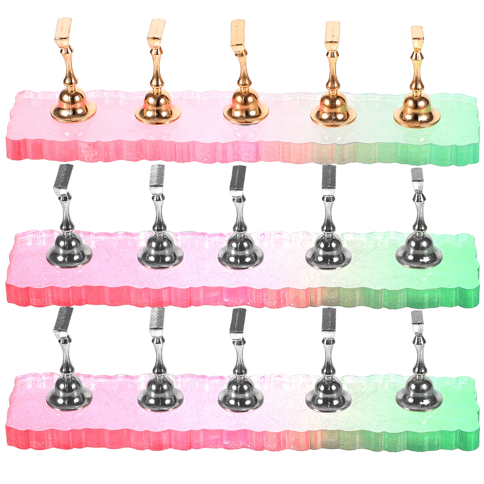 

3 набора держателей для искусственных ногтей, подставка для практики ногтей, подставка для искусственных ногтей, подставка для прессования для начинающих