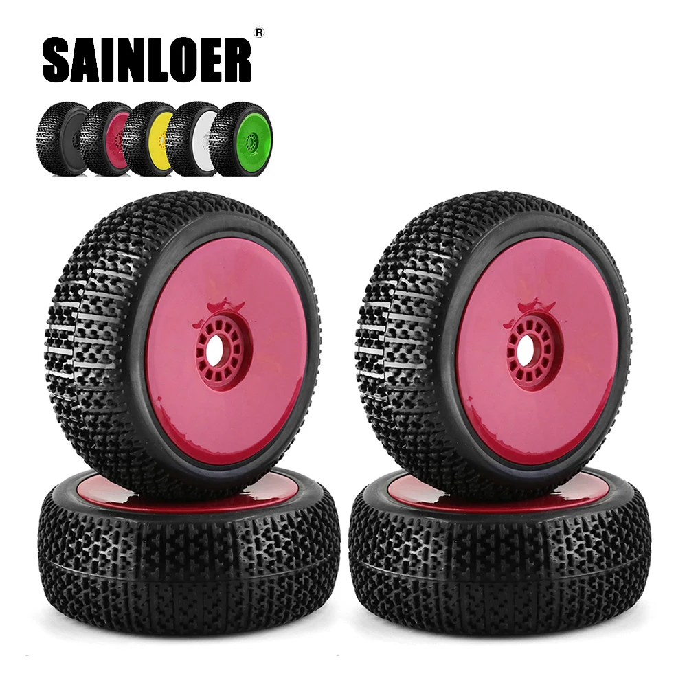 

SAINLOER 4 шт. 1/8 RC багги колеса 17 мм гайка шины губка высокий захват для Redcat КОМАНДА Losi VRX HPI Kyosho HSP Carson Hobao