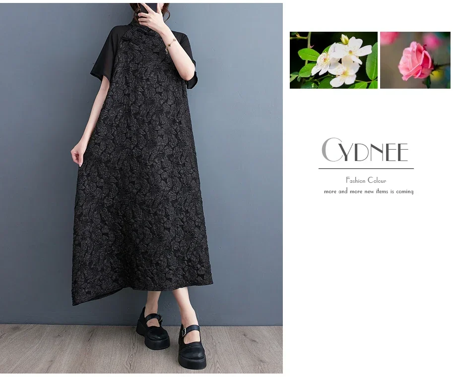 Винтажное лоскутное модное женское платье с цветочным принтом жаккардовое для