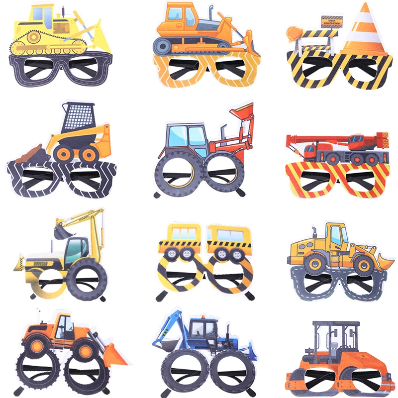 

Новинка нетканый экскаватор креативные забавные очки Детская фотография на день рождения реквизит для фотосъемки украшение на день рожден...