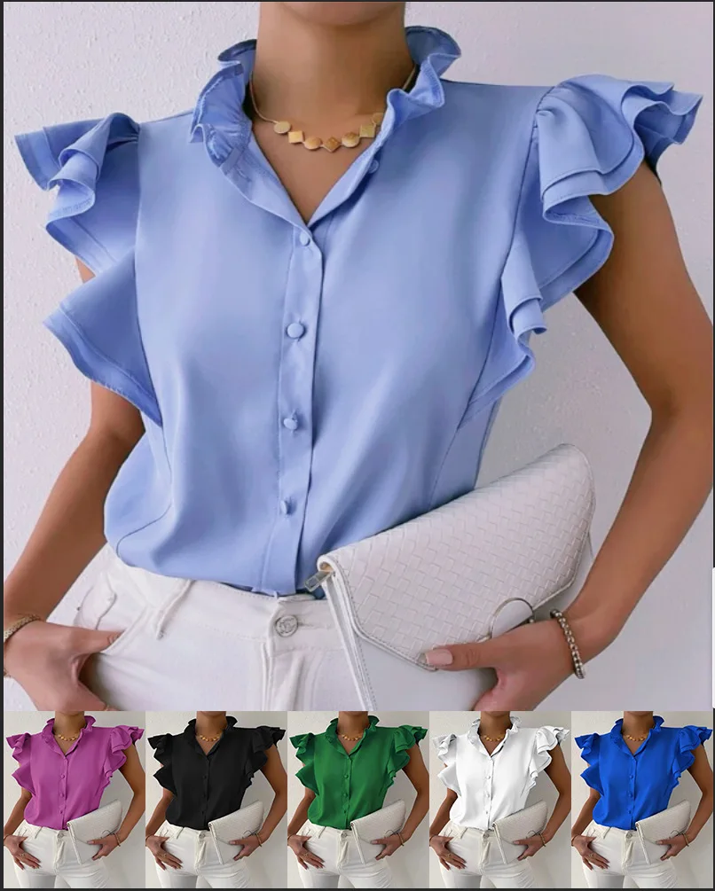 

2022 Europe and America Popular Spring and Summer Sexy Fashion Women's Blouse