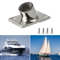 316 stainless steel square base rail fitting 60 degree railing handrail pipe base fitting support reusable marine hardware