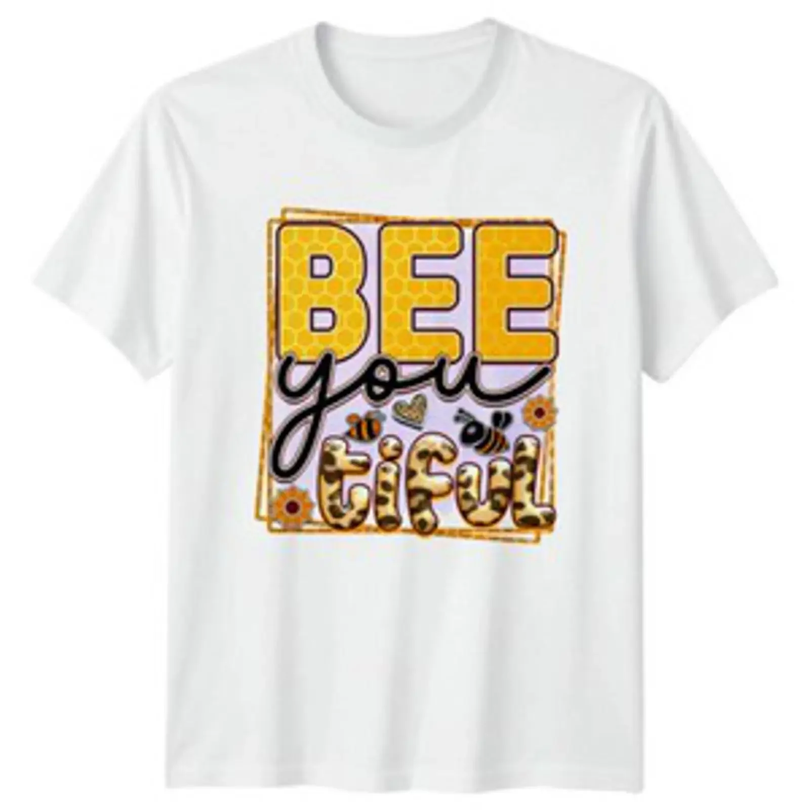 Фото Футболка Bee You Tiful Naturliebhaber с принтом «Медовые соты», винтажная, с эффектом потертости, унисекс, дизайнерская одежда, мужская мода, повседневная, с графическим принтом, стильная №1