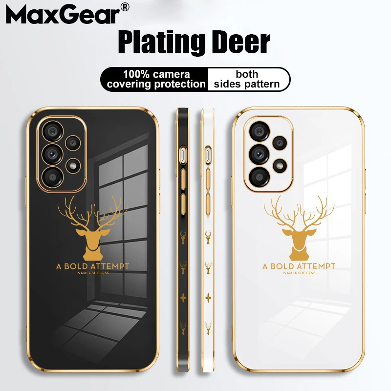 Роскошный силиконовый чехол с оленем для телефона Samsung Galaxy S22 S21 S20 FE Note 10 Plus 20 Ultra A51