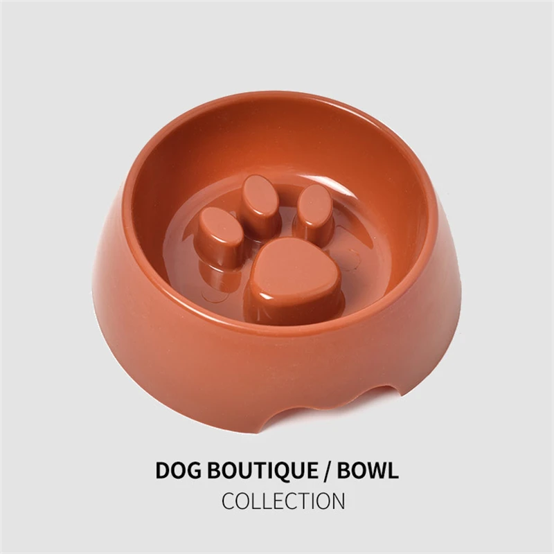

Pet Dog Bowl Slow Feeder Plastic Anti Choking Puppy Cat Eating Dish Bowl Anti-Gulping Food Plate