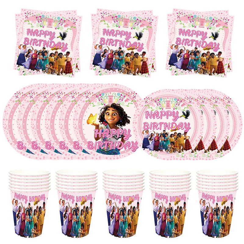 

Disney Encanto Mirabel Birthday Balloons Encanto Mirabel Party Cutlery Paper Plate Paper Cup Background Banner Party Decoration