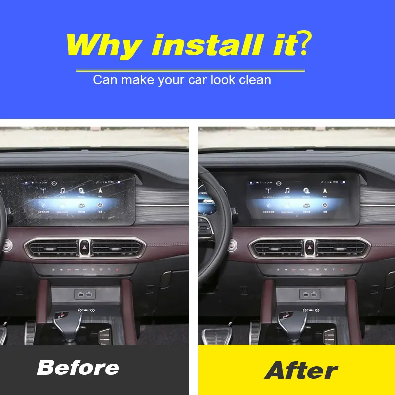 Автомобильная внутренняя центральная консоль украшение из ТПУ защитные