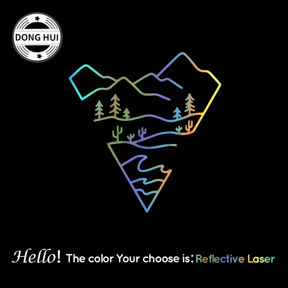 

Наклейки «Приключения и горы», треугольные наклейки с Горным лесом, мотоциклетная наклейка для внедорожника, холодильника, шлема, ноутбука, ПВХ декоративные