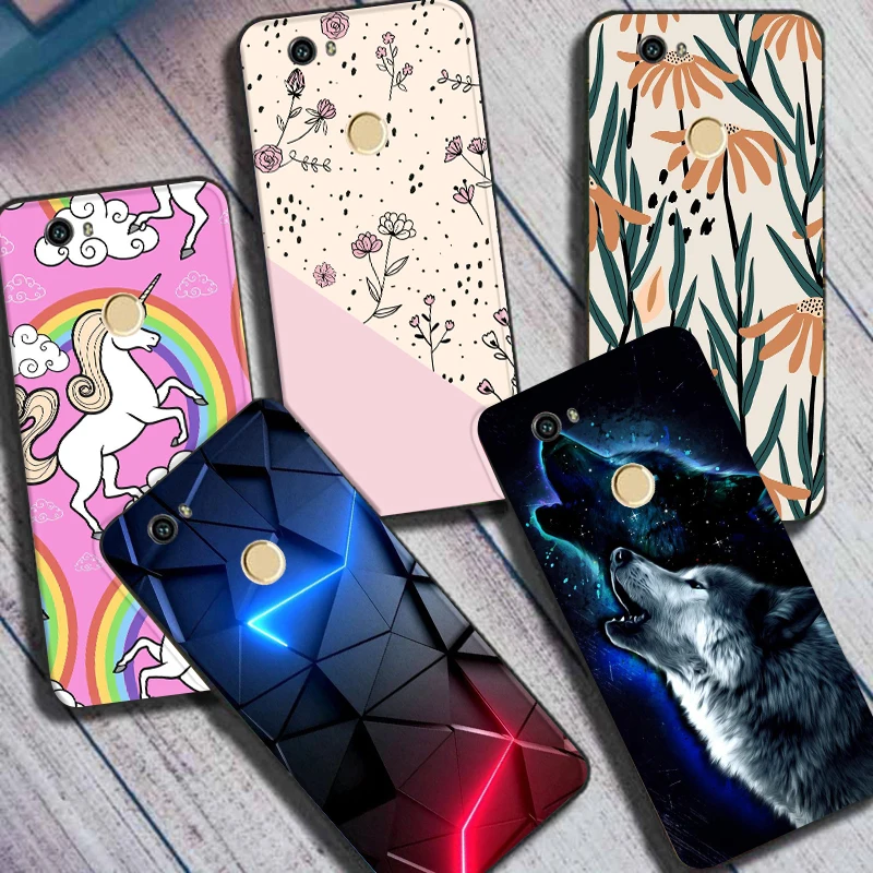 Чехол для Huawei Nova, мягкие силиконовые чехлы для телефонов Huawei Nova Plus, оболочка, искусственные бамперы, чехол с мультяшным рисунком