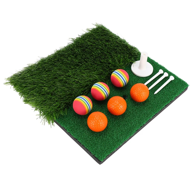 

Hot Golf Hitting Mat Golf Practice Turf Grass Mat With Golf Training Ball For Training Indoor Outdoor Backyard Practice