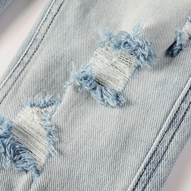 Уличная одежда KSUBI Брюки-карандаш Повседневные индивидуальные рваные дырки