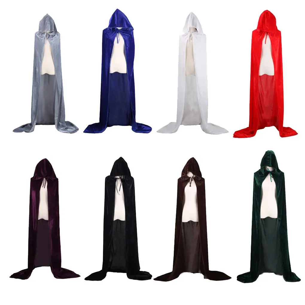 

Костюмы на Хэллоуин для женщин и мужчин, необычная накидка с капюшоном для взрослых/детей, длинные черные праздничные фонарики