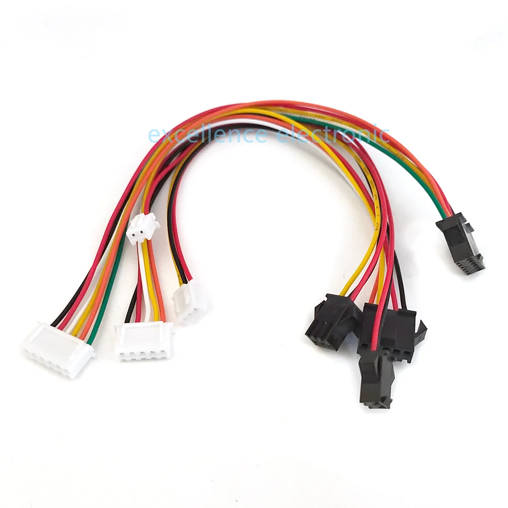 

5 шт. SM 2,54 мм XH/PH2.0 штекер/гнездо 2P/3P/4P/5P/6P Конверсионный кабель 20 см 26AWG SM2.54 Удлинительный кабель