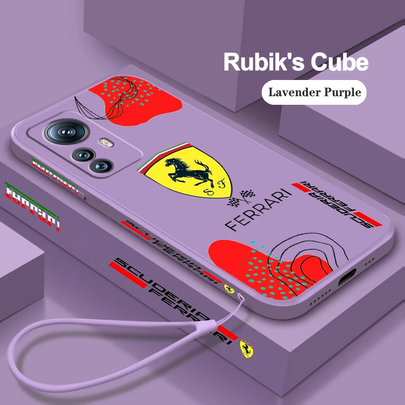 

Luxury Ferrari Car Cute Logo Phone CaseFor Xiaomi 13 12S 12 12X 12T 11i 11T 11 10 10S 10T Pro Lite Ultra 5G Liquid Left Rope