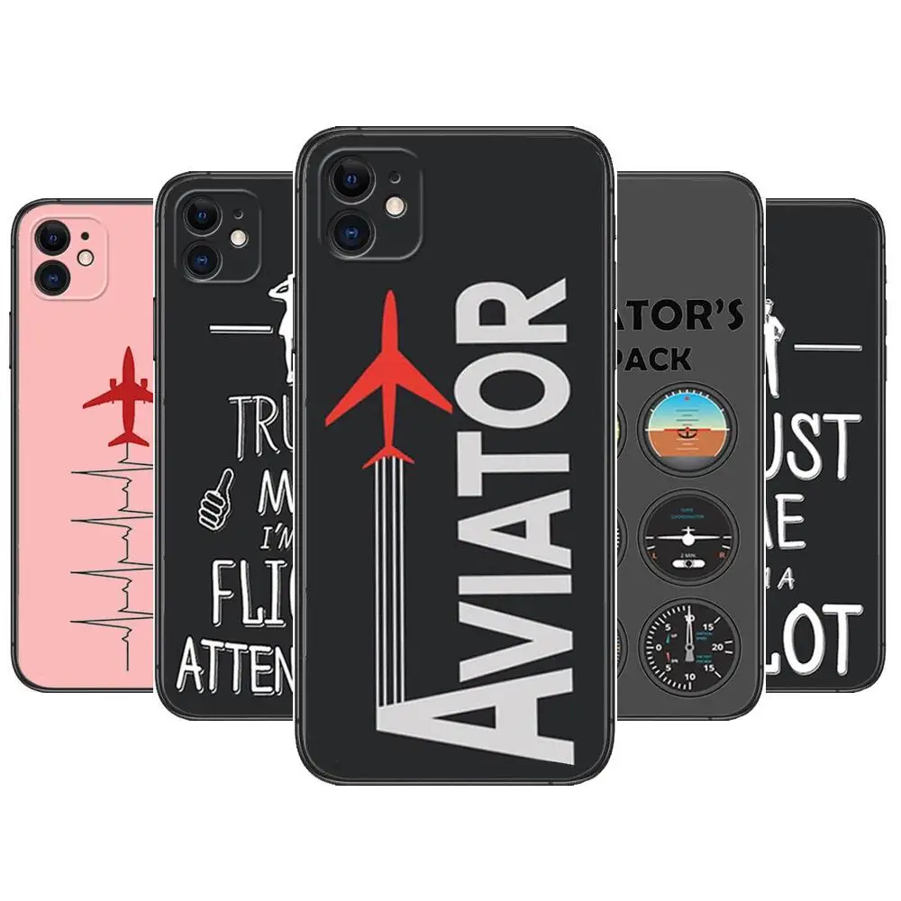 

Aircraft Helicopter Airplane Pilot fly Phone Cases For iphone 13 Pro Max case 12 11 Pro Max 8 PLUS 7PLUS 6S XR X XS 6 mini se mo