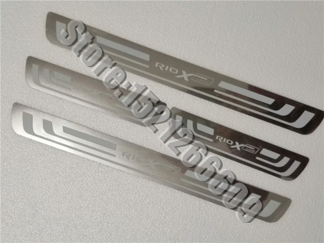 

Новинка для KIA RIO 2015-2021 2023 ЕС RIO X Line автомобильные аксессуары Накладка на порог из нержавеющей стали Накладка на порог
