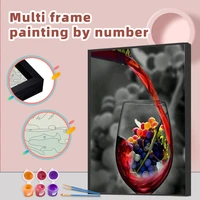 chenistory multi aluminium frame painting by numbers sale rose paint by number pictures coloring by numbers kits home decor gift