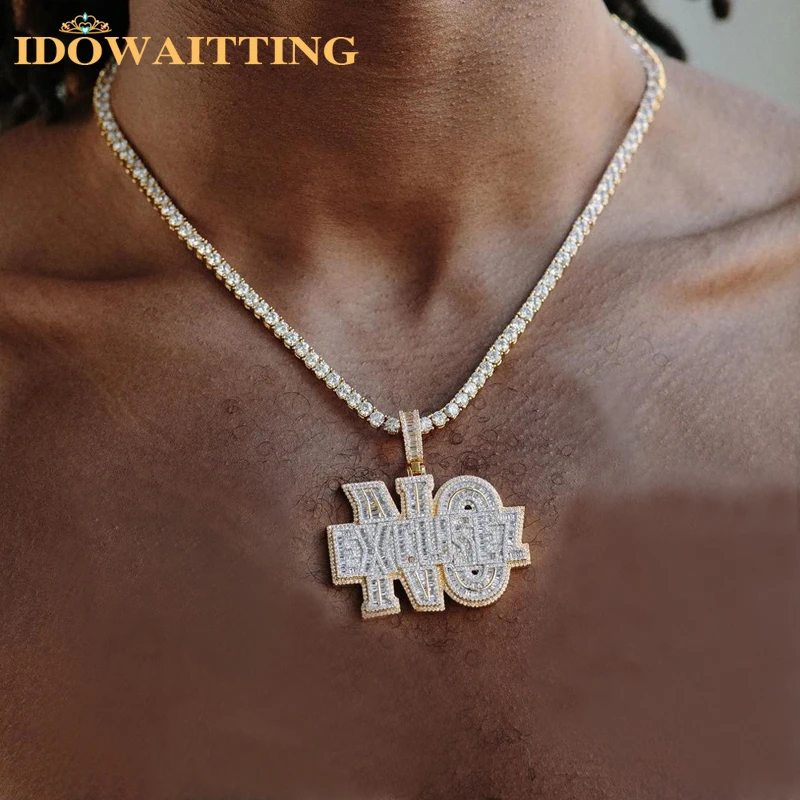 

Ожерелье из кубинской веревки с микро-закрепкой, прозрачный кубический циркон с подвеской в виде надписи «Нет оправки», 5А