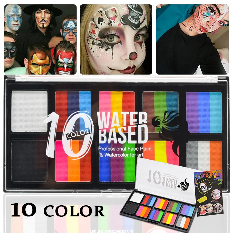 6pcs/set Colors Makeup Set Face Body Art Paint Water Based Oil Painting Halloween Party Fancy Dress Beauty Makeup Tool Wholesale