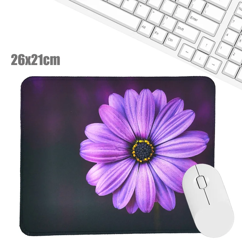 

Purple Flowers Nordic Style Mousepad for Gaming Laptop Computer Desk Mat Mouse Pad Wrist Rests Table Mat Office Desk Accessories