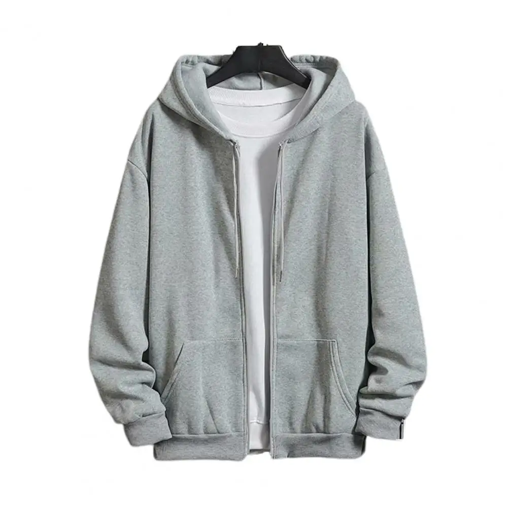 

Casual Loose Jacket Coat Drawstring Casual Zip Up Winter Men Clothes