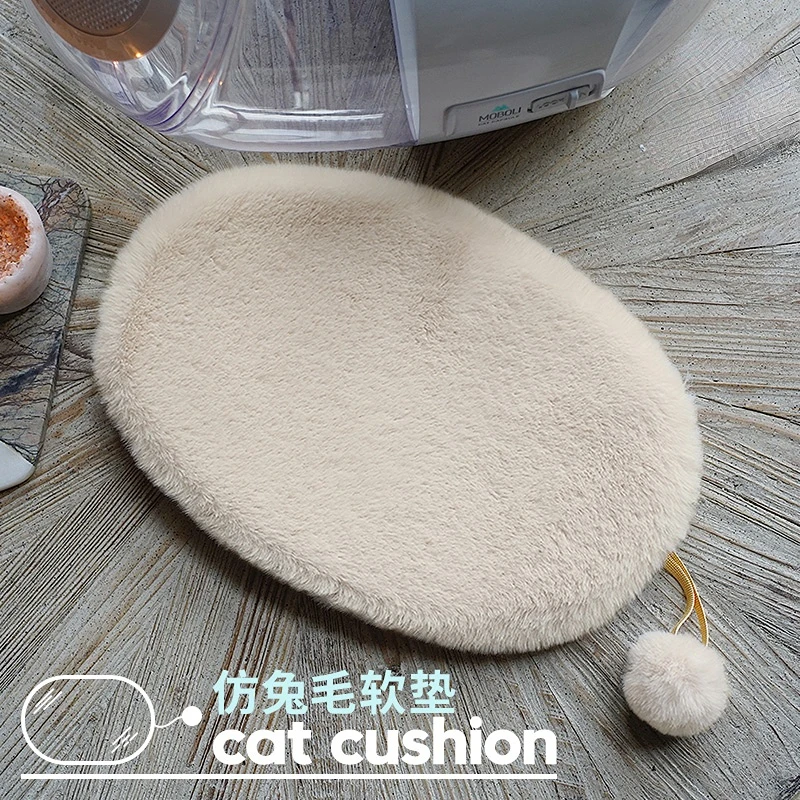 Rabbit Hair Cat Cushion Cat Capsule Bag Cat Pet Bed Mat Cat Sleeping Cotton Pad Floor Mat Keep Warm Non-stick Plush Blanket