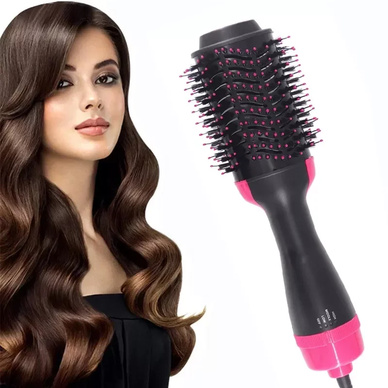 

Dryer Brush Blow Dryer Hair Styler Hot Air Comb One Step Hair Dryer and Volumizer 3 in 1 Blower Brush Hairdryer Hairbrush