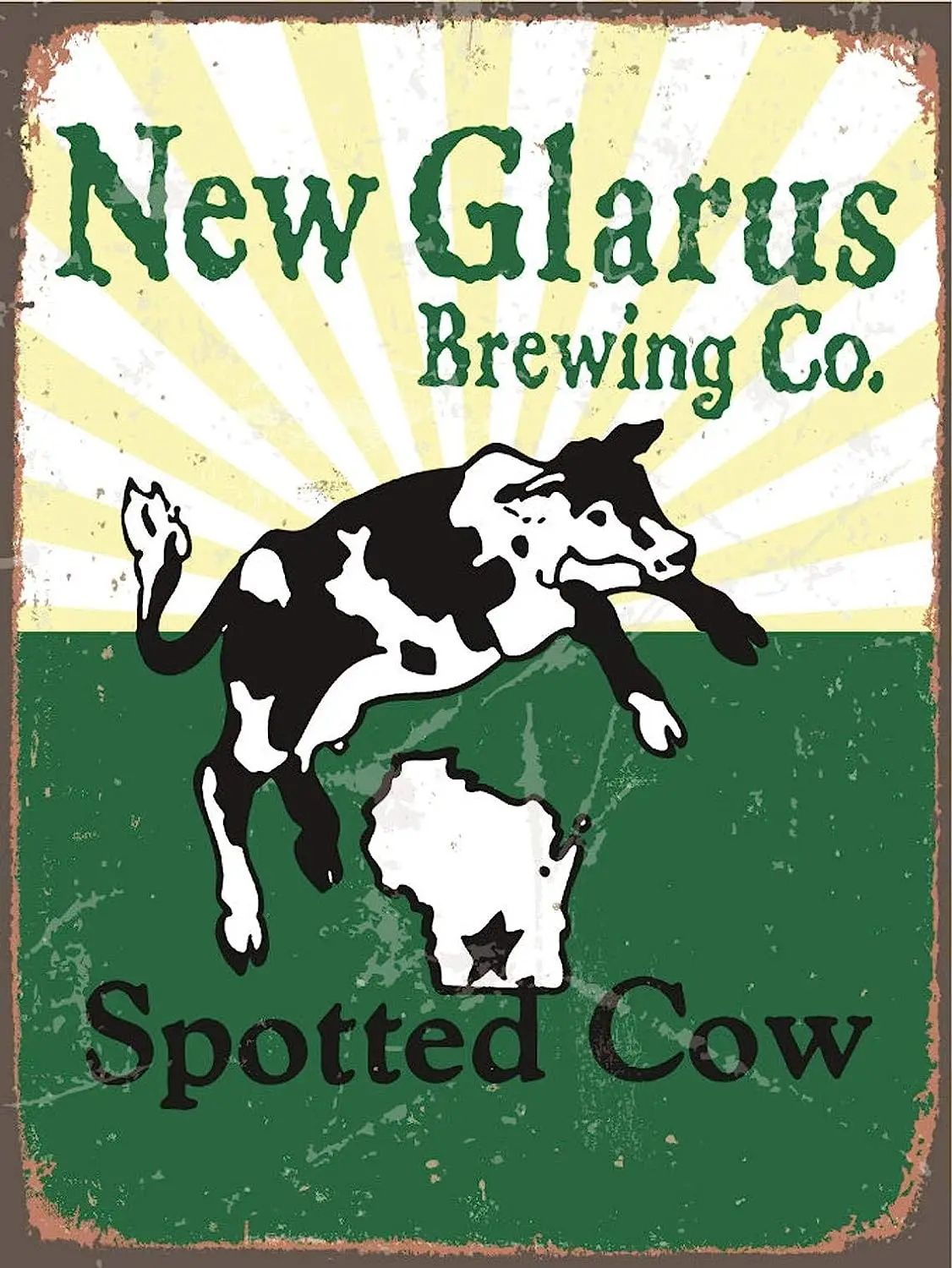 

Spotted Cow Beer Vintage Reproduction Tin Logo Vintage Decoration Logo Metal Tin Logo Home Bar Farm Wall Decoration