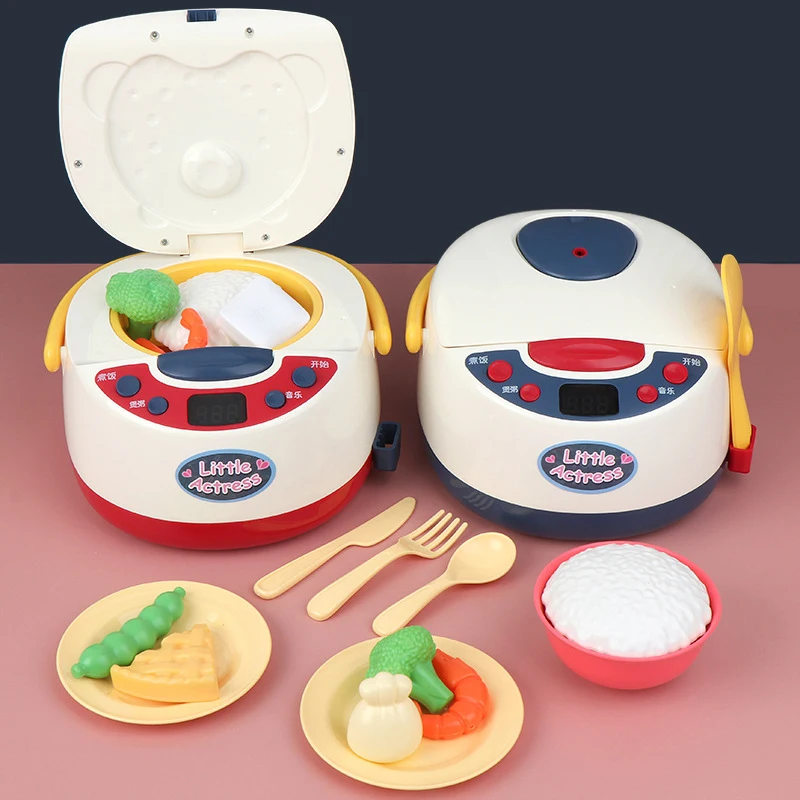 

Spray Rice Cooker Lighting Music Simulation Cooking Kitchen Children‘s Games Small Appliances Toys